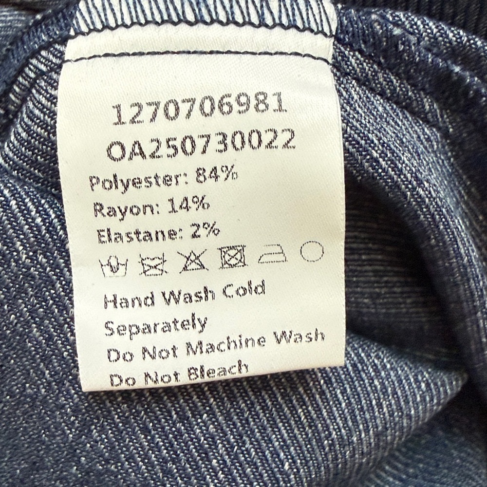 NWT Commense blue wide leg pleated pants sz L - Picture 4 of 6